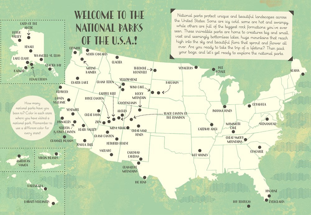 National Parks of the USA: Activity Book: With More Than 15 Activities, A Fold-out Poster, and 50 Stickers!