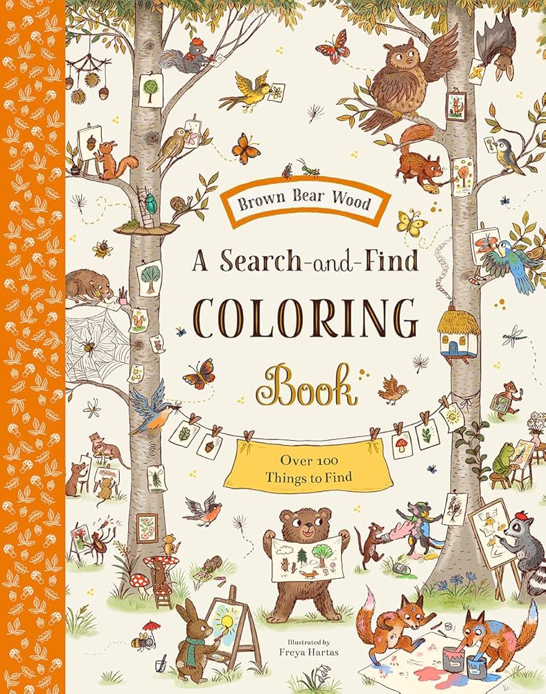 Brown Bear Wood: A Search-and-Find Coloring Book: Over 100 Things to Find cover image