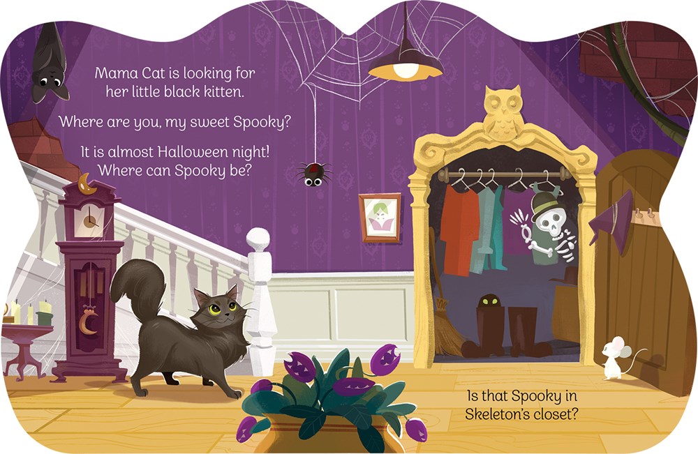 Spooky Little Kitten: A Halloween Shaped Board Book