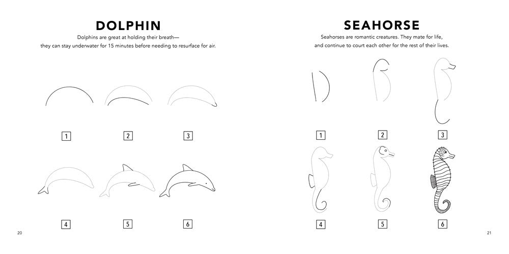 Under the Sea: How to Draw Books for Kids with Dolphins, Mermaids, and Ocean Animals (Book #5)