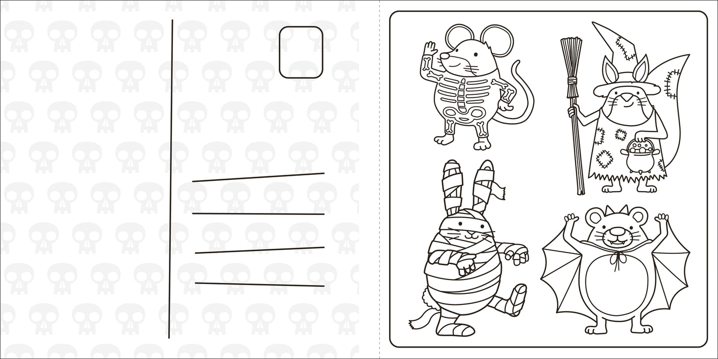 Super Cuties: A Cozy Halloween Coloring Book