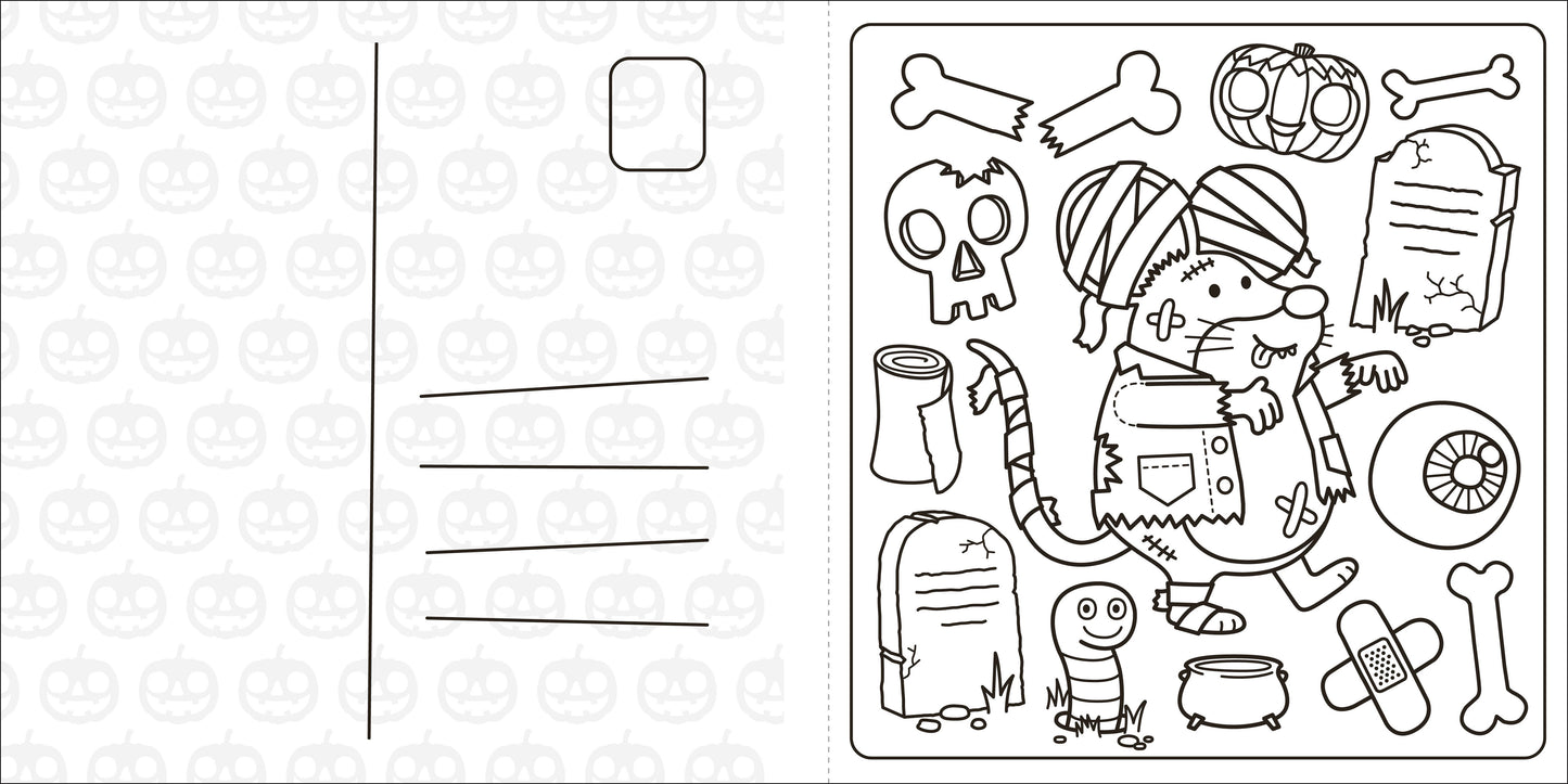 Super Cuties: A Cozy Halloween Coloring Book