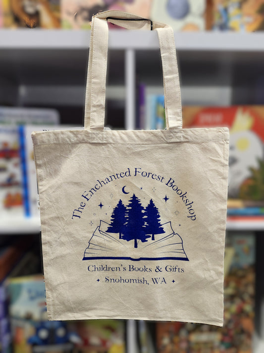 The Enchanted Forest Bookshop Tote Bag (Midnight)