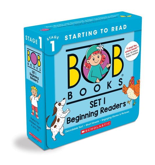 Bob Books - Set 1: Beginning Readers Box Set | Phonics, Ages 4 and up, Kindergarten (Stage 1: Starting to Read)