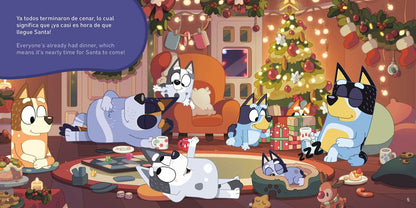 Bluey: Nochebuena con el Balcón de Santa / Christmas Eve with Veranda Santa (Bilingual Edition)