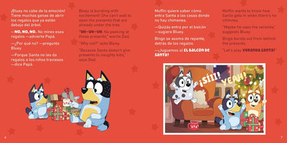 Bluey: Nochebuena con el Balcón de Santa / Christmas Eve with Veranda Santa (Bilingual Edition)