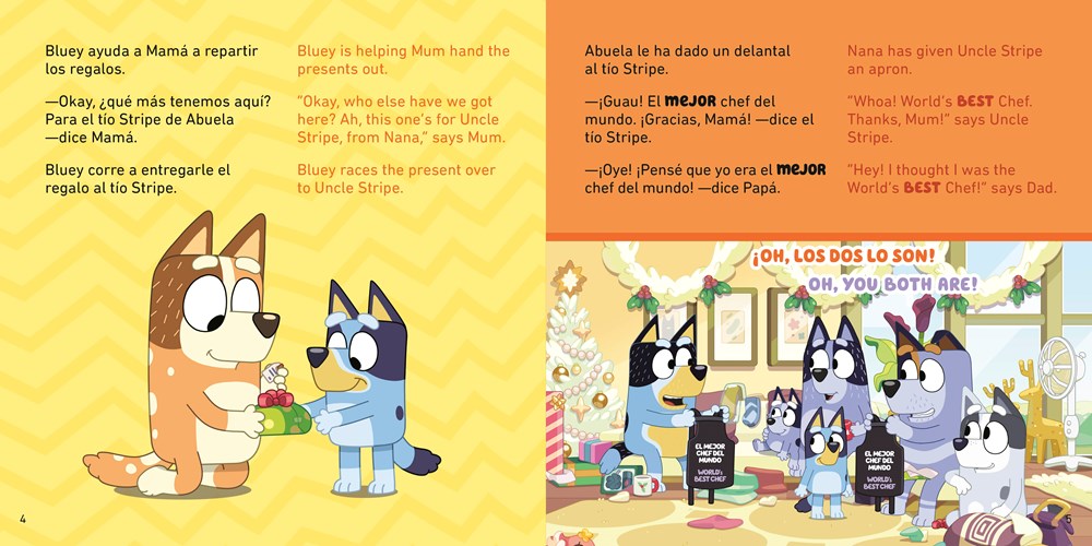 Bluey: Nadando en Navidad / Christmas Swim (Bilingual Edition)