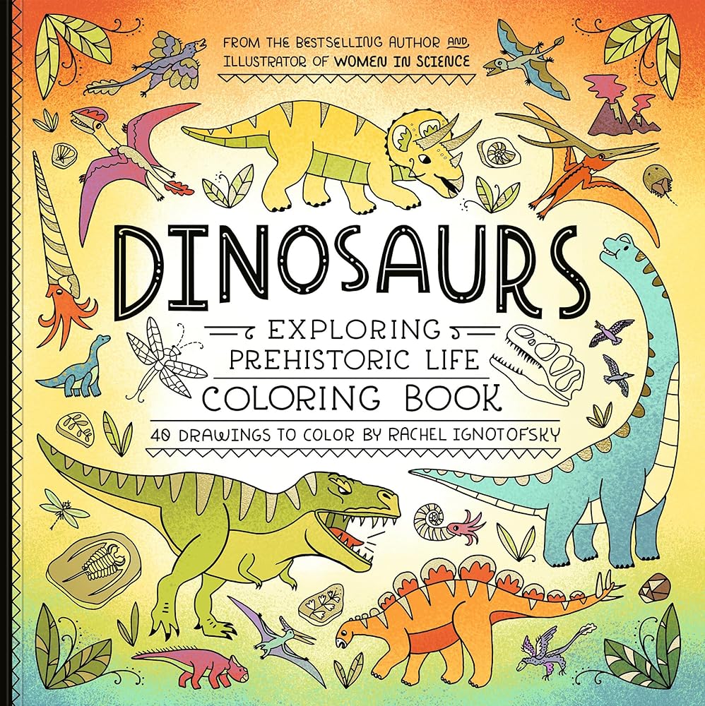 Dinosaurs Coloring Book: 40 Drawings to Color cover image