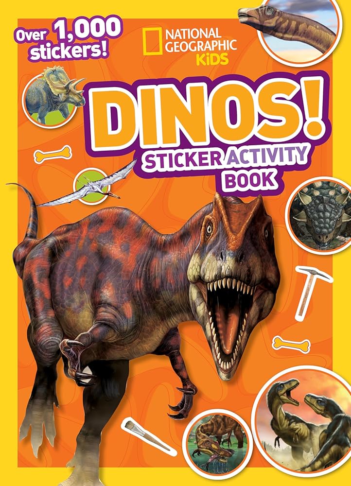 National Geographic Kids Dinos Sticker Activity Book: Over 1,000 Stickers! cover image