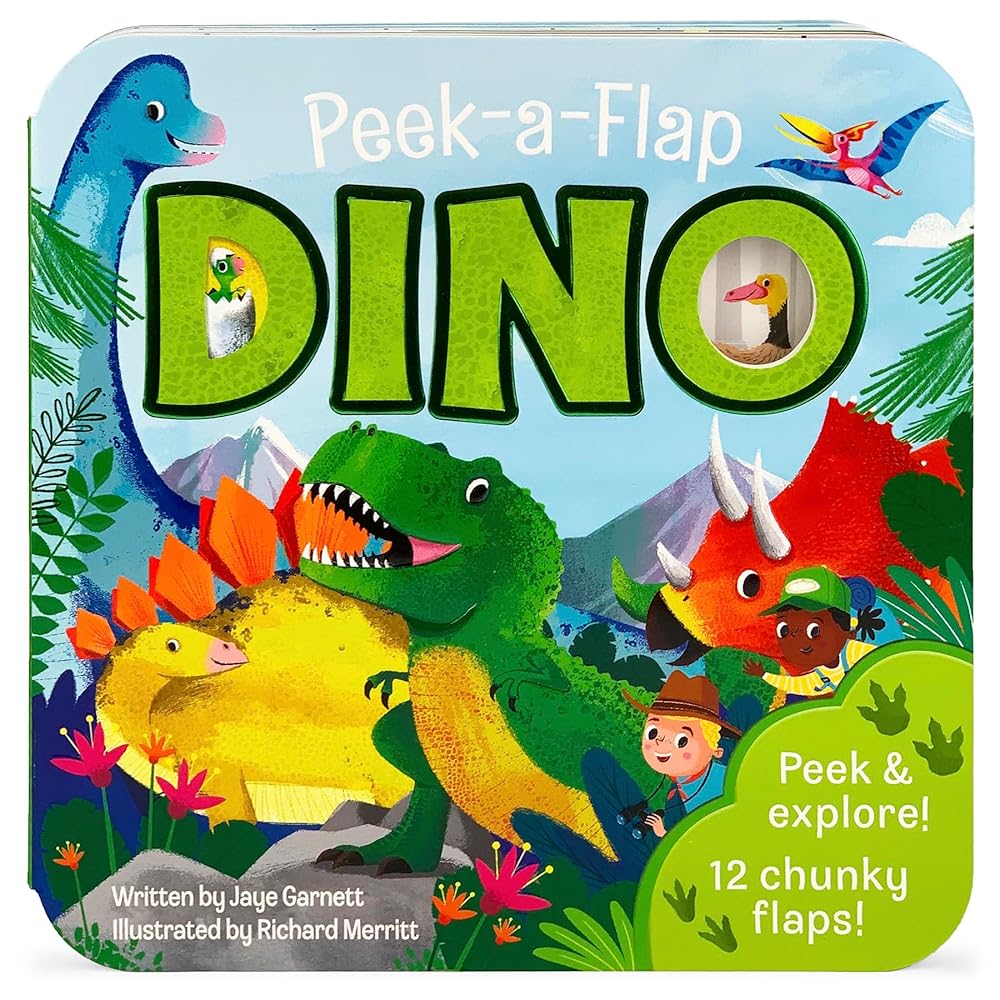 Peek-a-Flap Dino - Children's Lift-a-Flap Board Book, Gift for Little Dinosaur Lovers, Ages 2-7 cover image