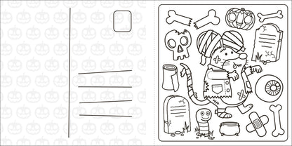 Super Cuties: A Cozy Halloween Coloring Book
