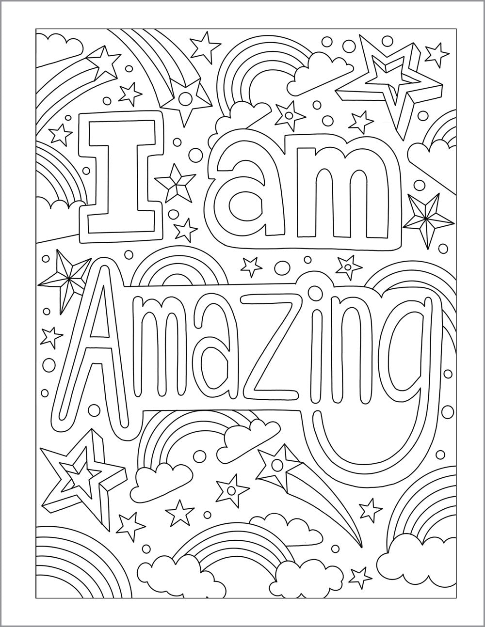 I Believe in Myself: 30 Empowering Coloring Designs for Girls